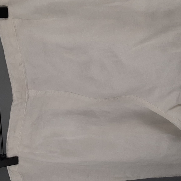 Victoria's Secret White Drawstring Wide Leg Linen Pants - Picture 8 of 11